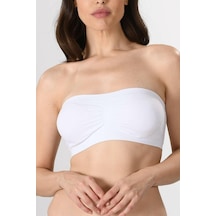 Miss Fit Pedli Starples Kadın Bendeo Büstiyer Seamless Beyaz L-Xl Beyaz