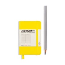 Leuchtturm 1917 Not Defteri Mini Boy A7 , Sert Kapak, 169 Numaralandırılmış Sayfa, Çizgili, Limon Sarı