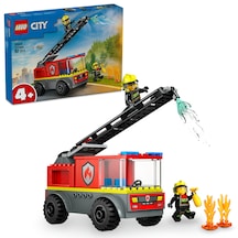 LEGO® City Merdivenli İtfaiye Kamyonu 60463 - 4 Yaş ve Üzeri Çocuklar için Yaratıcı Oyuncak Yapım Seti (82 Parça)
