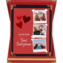 Sevgililer Günü Hediyesi Kolaj Fotoğraflı Plaket