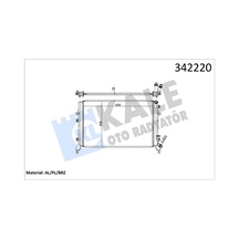 Kale 342220 Motor Su Radyatörü - Vw Golf 6 2008-2013 1.4 Tsi Manuel Şanz. 1k0121251bn - 1k0121251cm