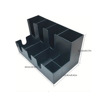 Honeybeeshop Siyah 9 Bölmeli Plastik Bardaklık Dayanıklı Bar Aksesuarları Seti Siyah