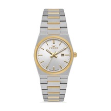 Ferro Fl21495a-d Quartz Çelik Altın/gri 32 Mm Kadın Kol Saati Gri