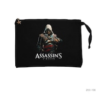 Zepplin Giyim Assassins Creed Siyah Clutch Astarlı Cüzdan / El Çantası Siyah
