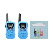 Geeksen Kask Telsizi Hk-002 Çocuk Telsizi Açık Hava Ebeveyn-çocuk İki Yönlü El Telsizi Pilsiz 2 Paket Saf Mavi + Saf Mavi