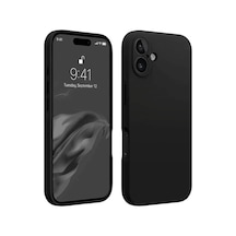Apple Uyumlu iPhone 16 Uyumlu Kılıf First Silikon - Siyah