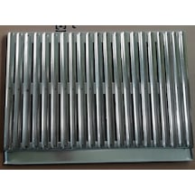 47X30 Cm Krom Çelik Oluklu Izgara - 1Mm Kalınlığında Özel Yapıım