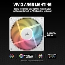 Rs120-r Argb 120mm Pwm Ters Yapraklı Fan Üçlü Paket - Beyaz Co-9050197-ww