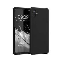 Matte Silicone Samsung Galaxy A05 İçin Kılıf Galaxy A05 İle Uyumlu Kılıf - Siyah