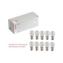 12 Volt 21 Watt Sinyal Stop Ampulu Lambası  93 Tek Duy Ampul 10ad