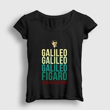 Presmono Kadın Galileo Queen Freddie Mercury T-shirt Siyah
