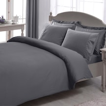 Taç Premium Basic Stripe King Size Çk Nevresim Takımı Antrasit