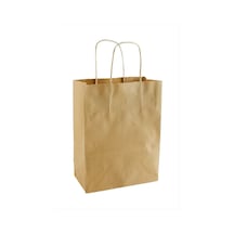 8x15x20 - 882 - Cm Kraft Büküm Saplı Kağıt Poşet 1 - Muratech - Adet Kahverengi