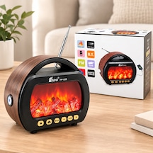 Fenerli Şömineli Bluetooth Radyo Hoparlör Am/fm/sw, Usb/type-c, Tf