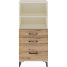 Arges Dolap 2 Raflı 3 Çekmeceli 60x30x134 Aytaşı-çam Aytaşı