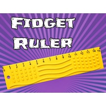 3d Baskı Dokunsal Fidget Cetveli - Kabartmalı Stres Ve Odaklanma Oyuncağı - Sarı