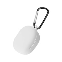 Microsonic Xiaomi Redmi Buds 4 Lite Kılıf Askılı Mat Silikon Beyaz