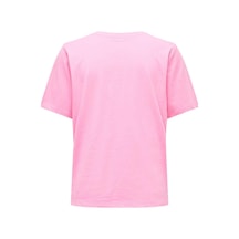 Only Kadın Basic Tişört Kısa Kollu, Rahat Kalıp Pembe