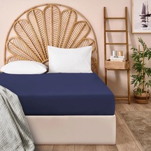 Soft Basic Tek Kişilik Lastikli Çarşaf - Lacivert - 100x200 Cm Çok Renkli