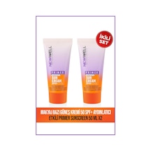 2 Adet Makyaj Bazı Güneş Kremi 50 Spf+ Aydınlatıcı Etkili Primer Sunscreen 50 Ml