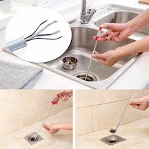 Esnek Lavabo Gider Tıkanıklığı Açıcı Spiral Tel Susta Uzun Kol
