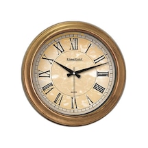 Time Gold Fiyona Duvar Saati 35 Cm Altın