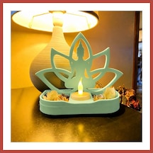 Bezos 3d Baskı Lotus Buda Mumluk - Dekoratif Tealight Mumluk-mint Erdotıca