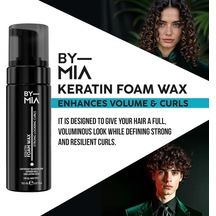 Keratin Özlü Saç Şekillendirici Köpük Wax 150ml Güçlü Ve Belirgin Dalgalı Saçlar Elde Edin Tüm Saç Tipleri İçin Uygun
