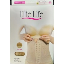 Elite Life Agraflı Bel Göbek  Toparlayıcı Korse Beyaz