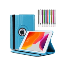 Ipad 7 Nesil 10.2 A2197 A2200 A2198 Uyumlu 360 Dönerli Tablet Kılıfı + Kalem Arka Kapak