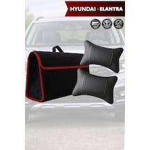 Hyundai Elantra Uyumlu Koltuk Yastığı Siyah Renk Bagaj Çantası Lüks Model
