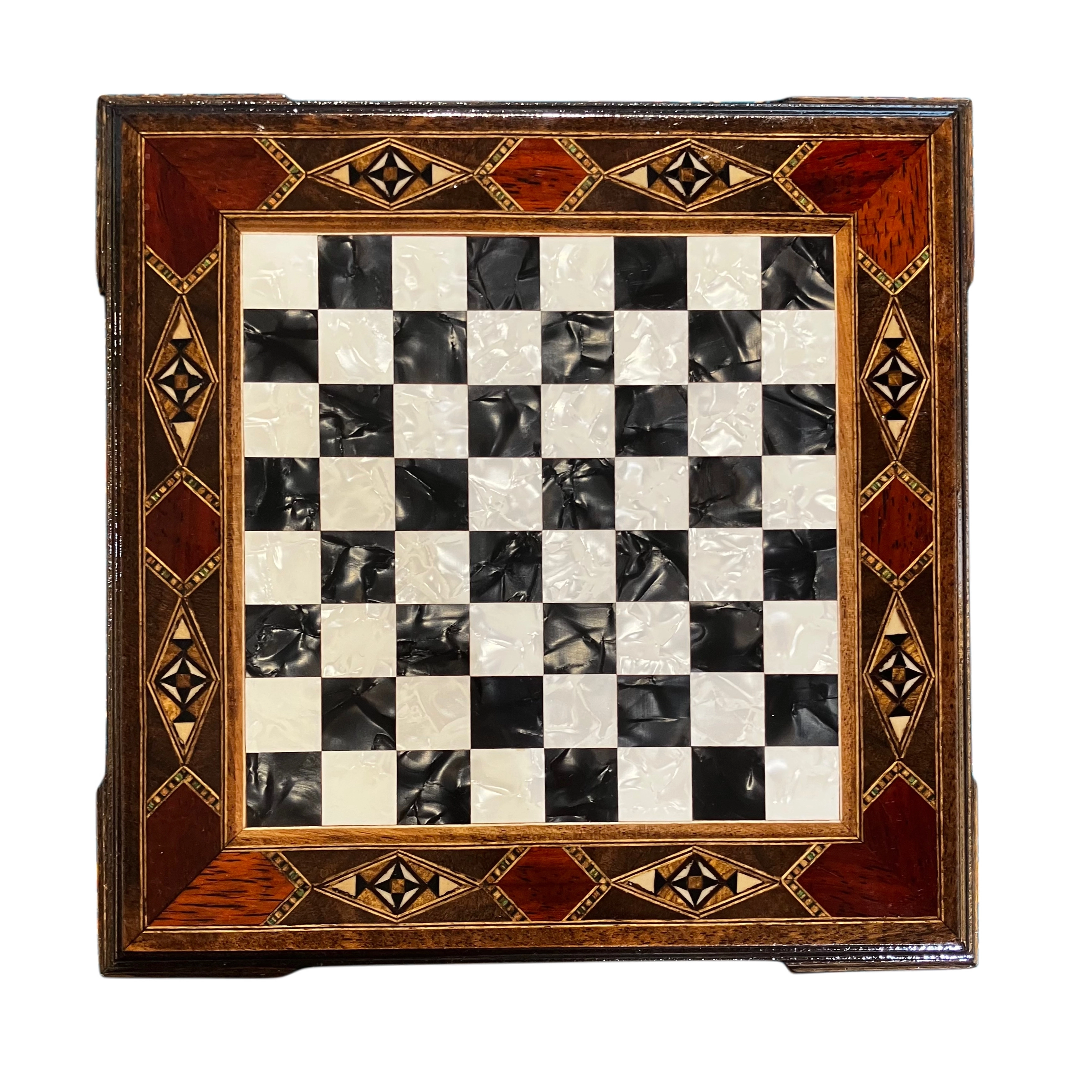 ,sadaf İşlemeli Satranç 25x25 Cm