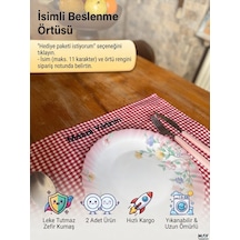 Mavdesign İsimli Beslenme Örtüsü 2 Adet Kırmızı
