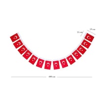 Türk Bayrağı, İpli, Kağıt, Büyük, 480cm - 11cm X 19cm - 40'lı Diğer