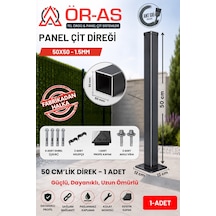Panel Çit Direği Aksesuarlı- -50cm- Renk Antrasit Gri