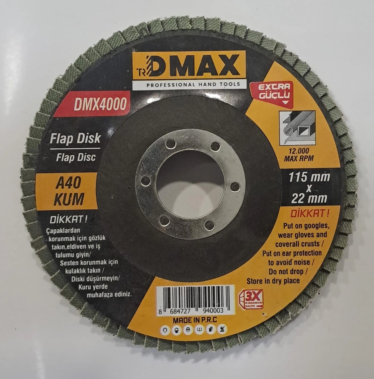 Dmax Flap Disk 115 X 22 Mm - A40 Kum Zımpara