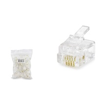 Rj11 Konnektör 4pın Paket Şeffaf