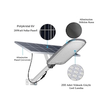 Forlife 300Watt Güneş Enerjili Lityum Batarya Solar Sokak Lambası