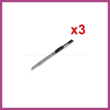 Gees Global Metal Dar Maket Bıçağı İnce Falçata 9mm 3 Adet Gbzs