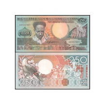 Suriname 1988 Yılı 250 Gulden Kağıt Para Çil Unc Koleksiyon Para