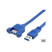 4800 Usb 3.0 Panel Tipi Vida Dişi Erkek Uzatma Kablosu 3 Metre