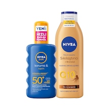 Nıvea Sun Spf50 Koruma Ve Nemlendirici Güneş Spreyi 200 Ml, Q10 Sıkılaştırıcı,bronzlaştırıcı Vücut Losyonu 200 Ml Sku: Smg8690010510419 Açık Bej
