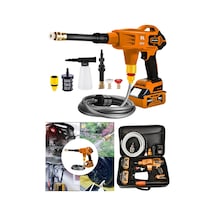 Dragro Alman Drg-999xs Turuncu X-series 999 Vf 20 Ah 100 Bar Kömürsüz Motor Şarjlı Oto Yıkama Makinesi Çift Akülü