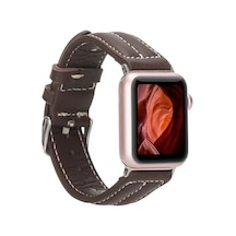 Apple Watch Uyumlu Deri Kordon 42-44-45mm Nm3-as3 Kahve Diğer