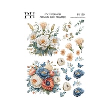 Polyesterhobi Premium Sulu Transfer 25x35 Cm Çiçek Desenli Ps 154