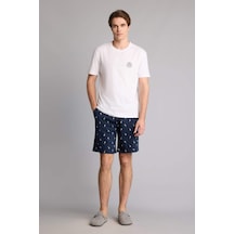 Defacto Regular Fıt Kısa Kollu 2li Pijama Takım H5764ax26spwt34 Beyaz-wt34