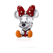 Fubena Turuncu Ayakkabılı Minnie Charm Gümüş