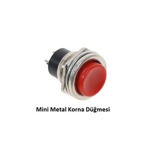Yaylı Mini Metal Buton Kırmızı Aç-kapa Bas/çek Mini Korna Düğmesi