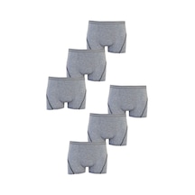 Hepsine Rakip Tutku İç Giyim 6'lı Paket Erkek Çocuk Pamuklu Elastan Boxer Tec0133 Gri