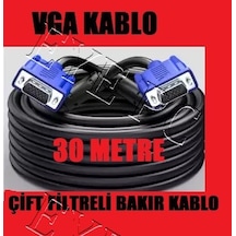 30 Metre Pc Mönitör Arasi Görüntü Aktarim Kablosu Kalin Kaliteli